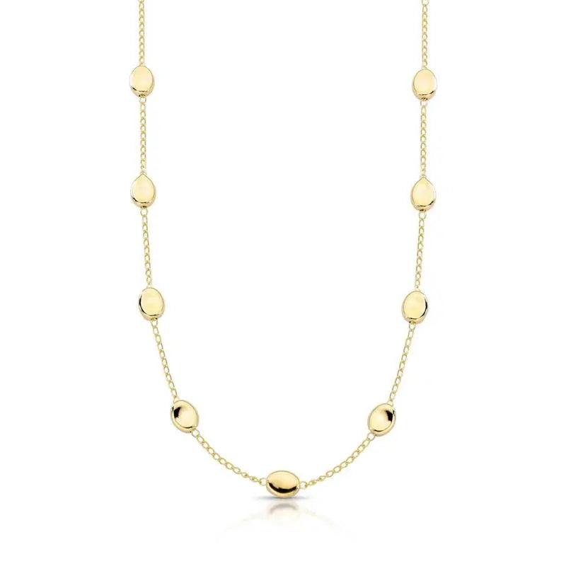 Colar esferas orgânicas ovais