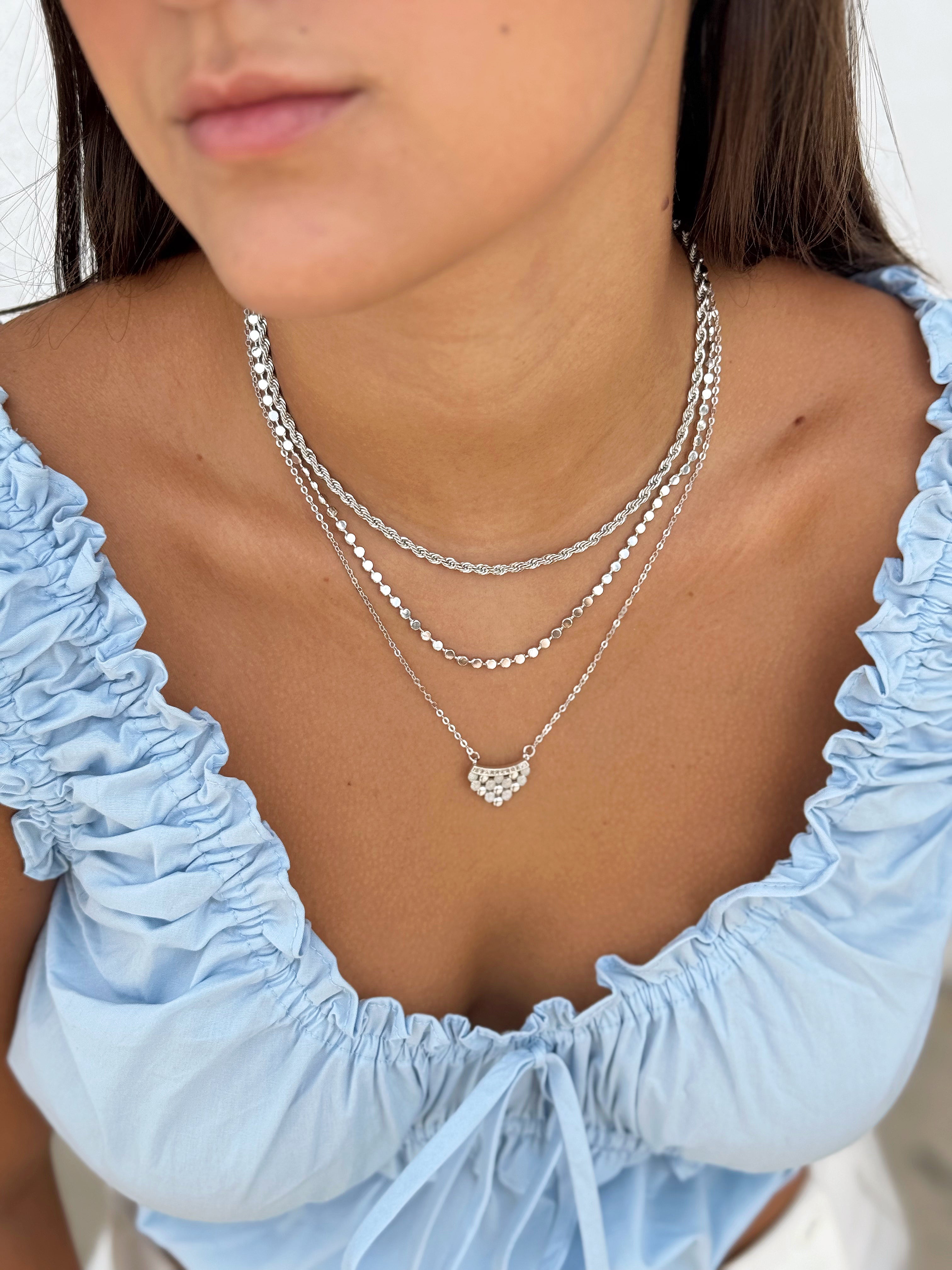 Colar bolinha laminada (40cm + extensor)