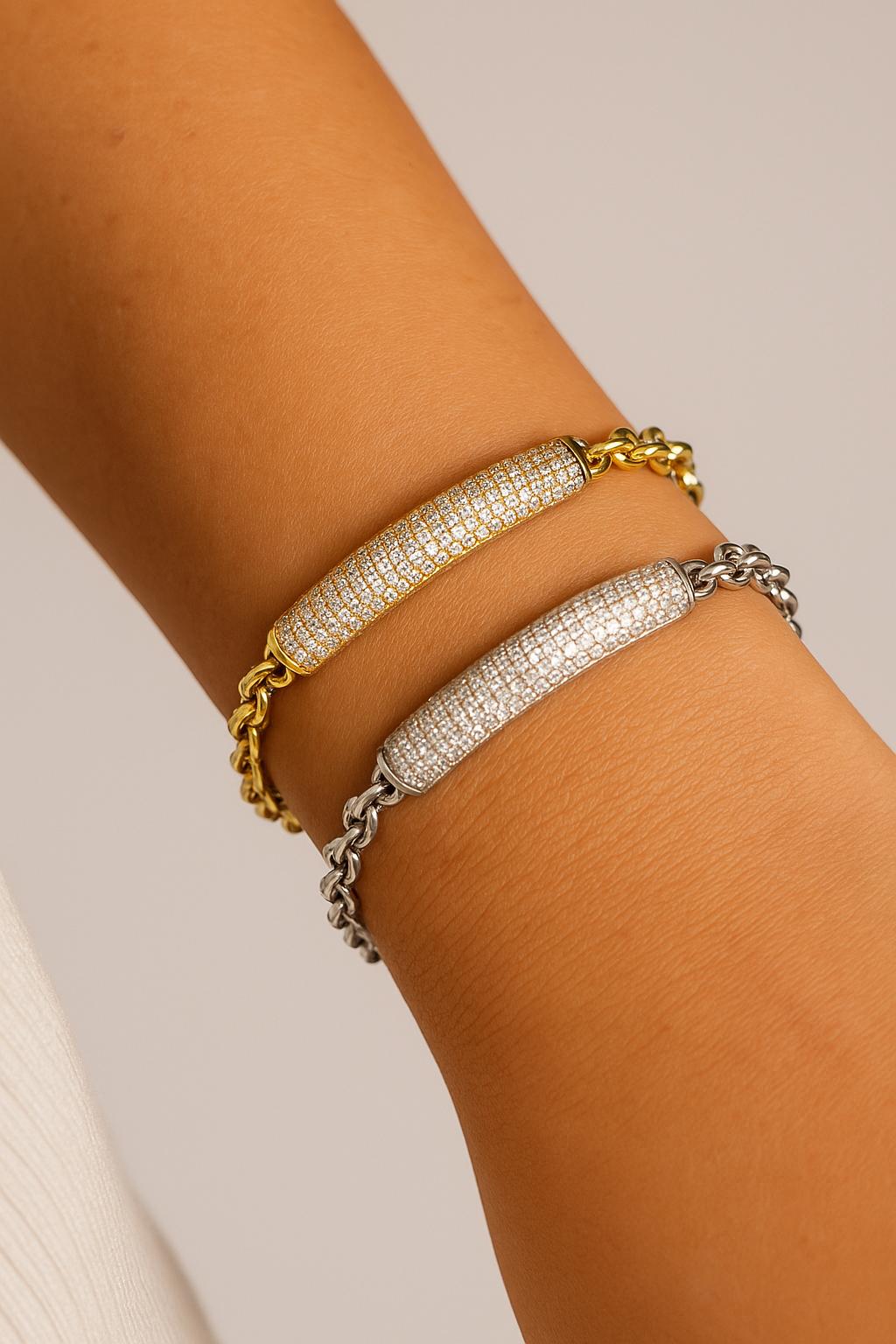 Pulseira bracelete zircônia