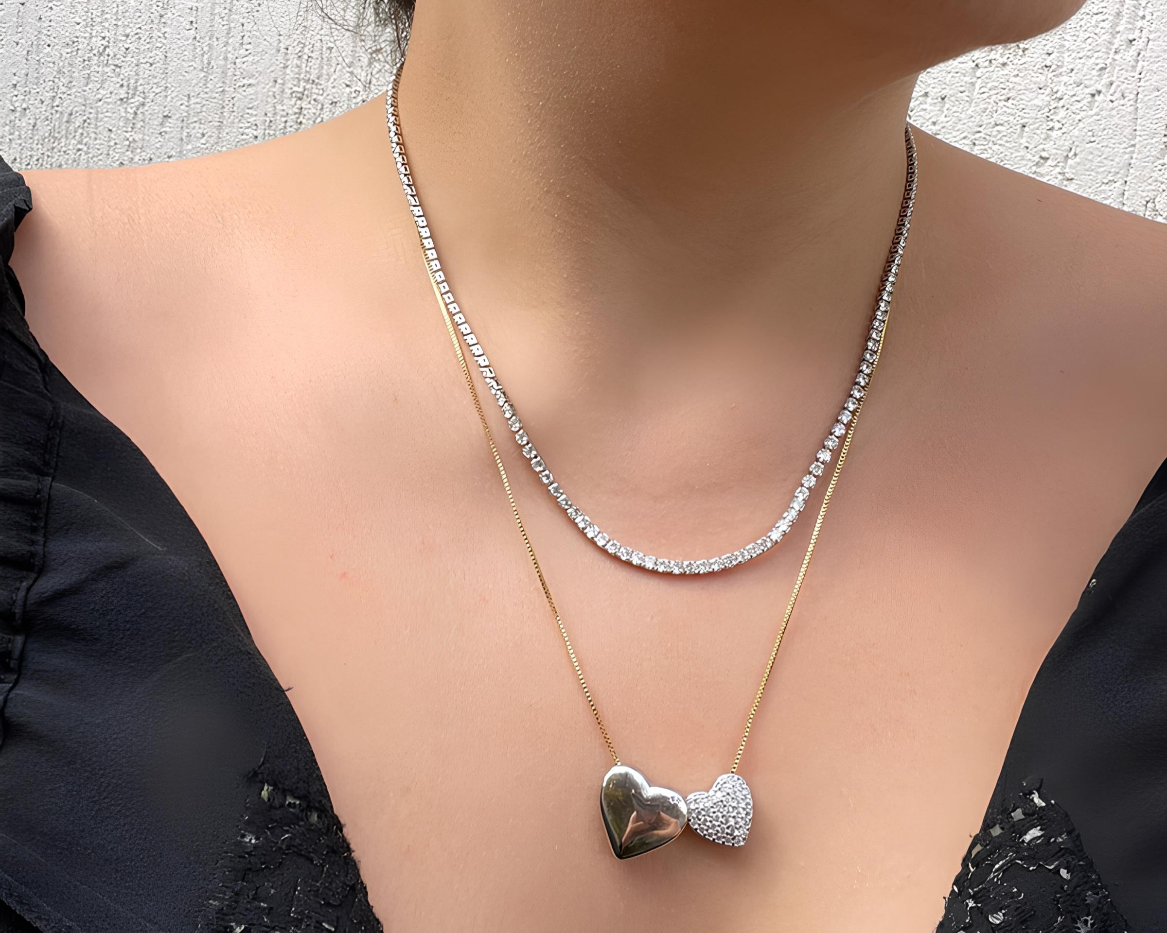 Colar riviera zirconia (40cm + extensor)