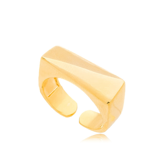 Anel retangular estilo